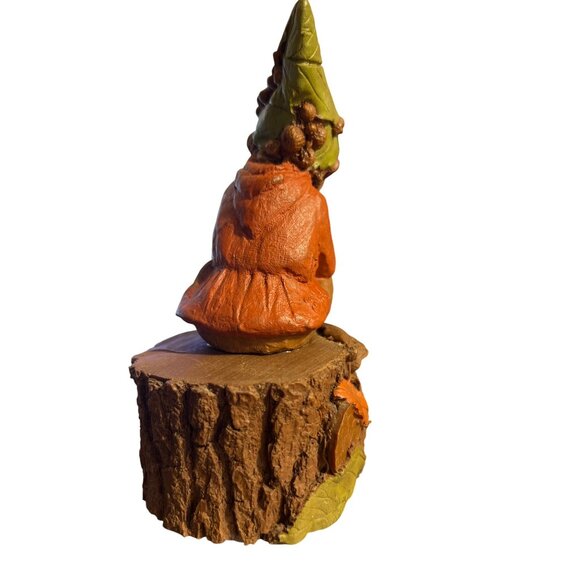 Vintage Tom Clark PADRE Gnome Figurine Sitting on Stump 1983 Numbered 25 Estate - Picture 4 of 8